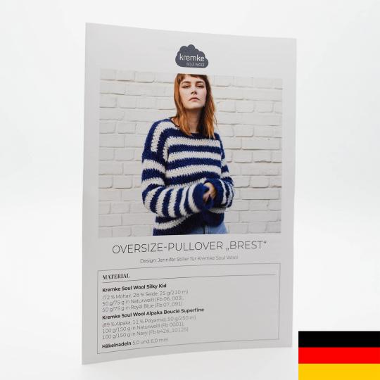 Kremke Printed Pattern for Crocheth Pullover BREST deutsch